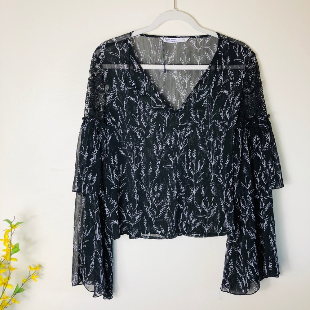 Zara Basic Z1975 Denim size small black/white